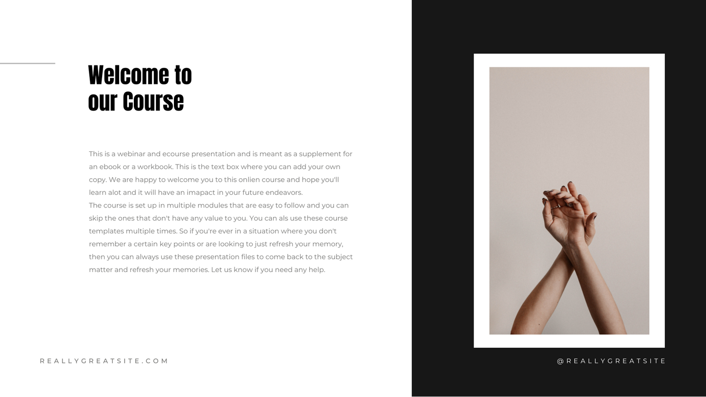 PLR Digitial Webinar/ Course Template